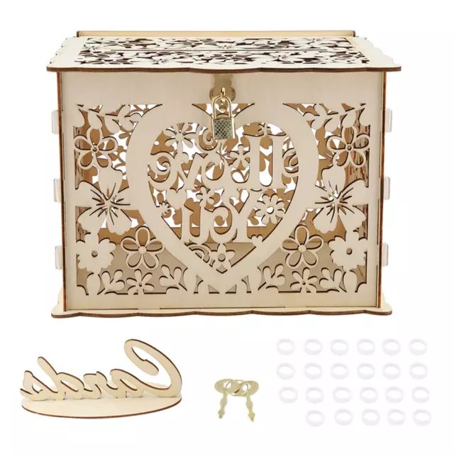 Wedding Card Box I Love You Pattern Card Box With Keys DIY Card Box Party