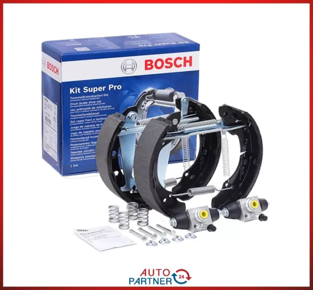 BOSCH KIT SUPERPRO Bremsbacken für VW Polo 9N hinten vormontiert Ø200x40mm Seat