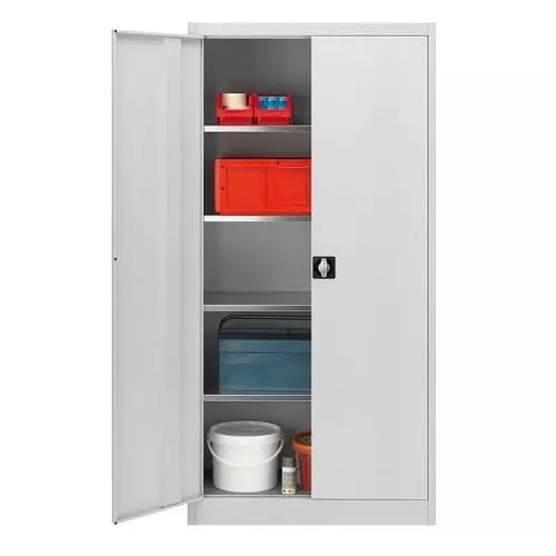 Werkzeugschrank, Materialschrank, 4 Böden, grau, 1.950 x 950x 600 mm (HxBxT)