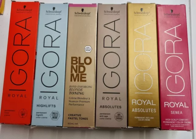 Schwarzkopf IGORA Royal Hair Colour, Highlifts, Absolutes, Senea, BlondeMe 60ml