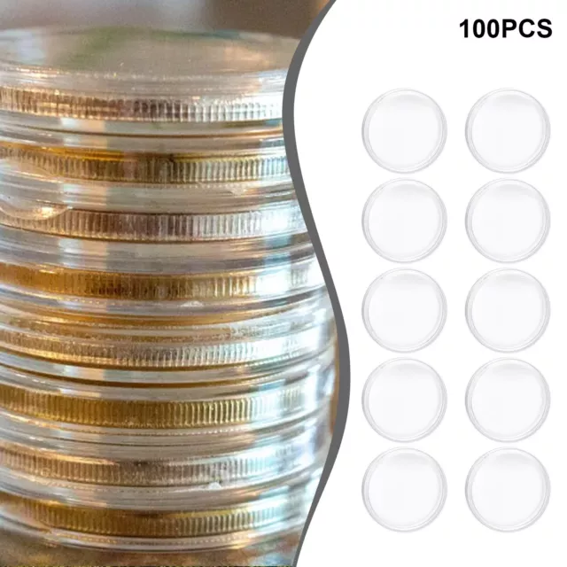 Estuche de almacenamiento de cápsulas de monedas transparentes de plástico soporte para monedas de 41 mm conjunto de 100