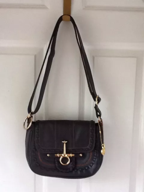 BIG BUDDHA Brown Samantha Messenger Crossbody HANDBAG
