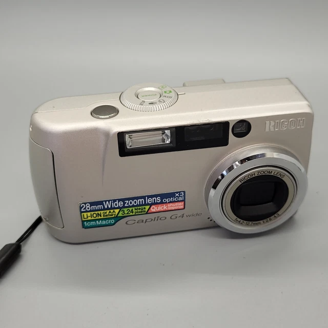 Ricoh Caplio G4 Wide 3.2MP Compact Digital Camera Silver Tested