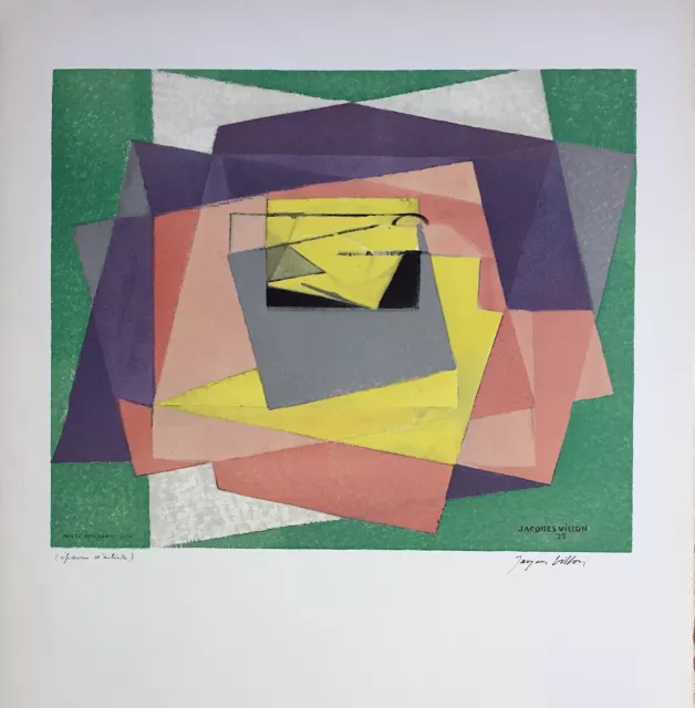 Villon Jacques lithographie signée art abstrait cubisme 1961 abstraction art