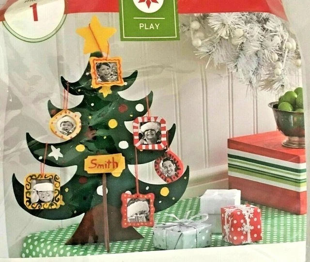 Pinta tu propio kit de árbol genealógico de madera de 10" (1) 6+ NISP vacaciones de Navidad niños diversión