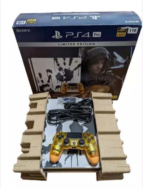 Sony PlayStation 4 PS4 PRO 1TB SSD DEATH STRANDING LIMITED EDITION CIB  Excellent