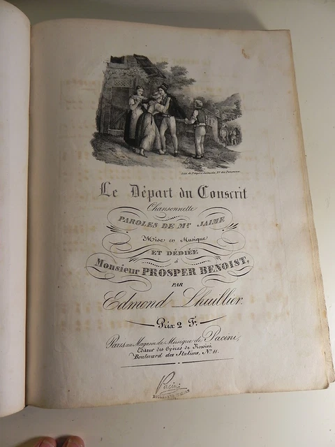 recueil de partitions anciennes de musique signées PIANO HARPE Partition sheet 3