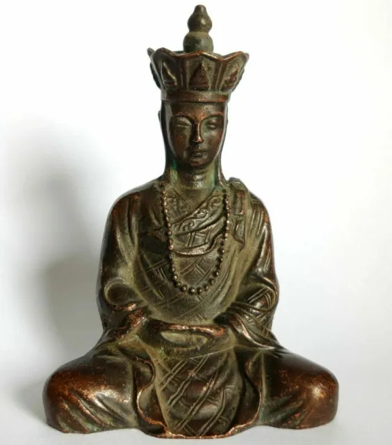 bronze Tibetan Ksitigarbha Buddha Buddhism Bodhisattva statue