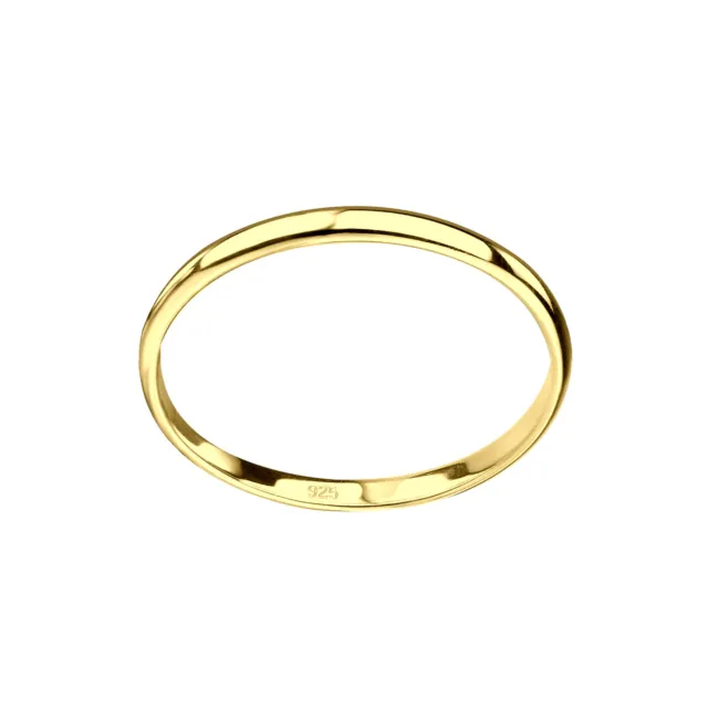 Sterling Silver 14K Gold Plated Band Ring