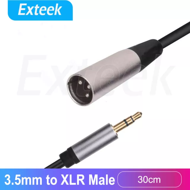 Male 3.5mm Jack to Microphone XLR Male Audio 3 Pin Cable