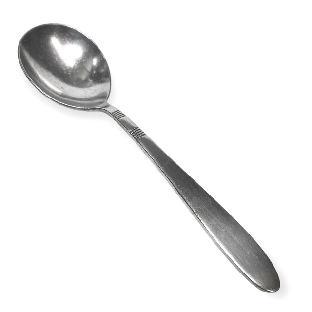Union Pacific Railroad UPRR Zephyr Pattern Dining Car Silverplate 6” Soup Spoon