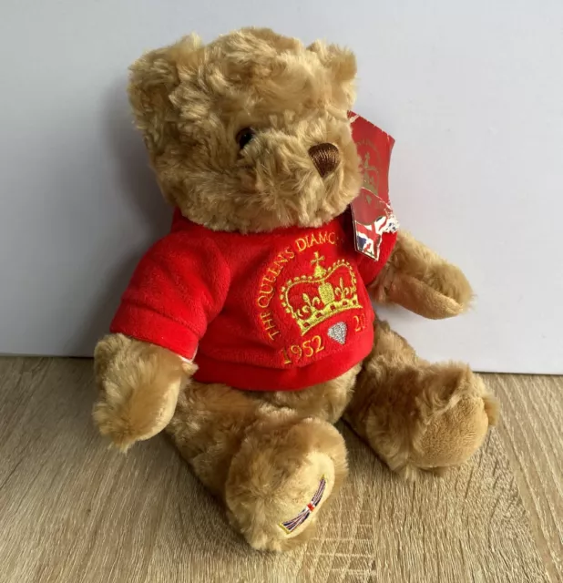 Keel Toys The Queens Diamond Jubilee Teddy Bear Soft Toy Plush.