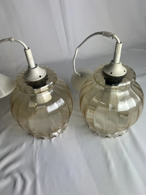 Lot De Deux Magnifique Lampe En Forme De Tulipe Déco Vintage Ancien