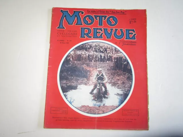 Moto Revue N°263 mars 1928 /  Monet Goyon 175 / usine sanspoupe