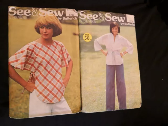 vintage Easy sewing patterns, See and sew retro 1980s  bundle, joblot x 2