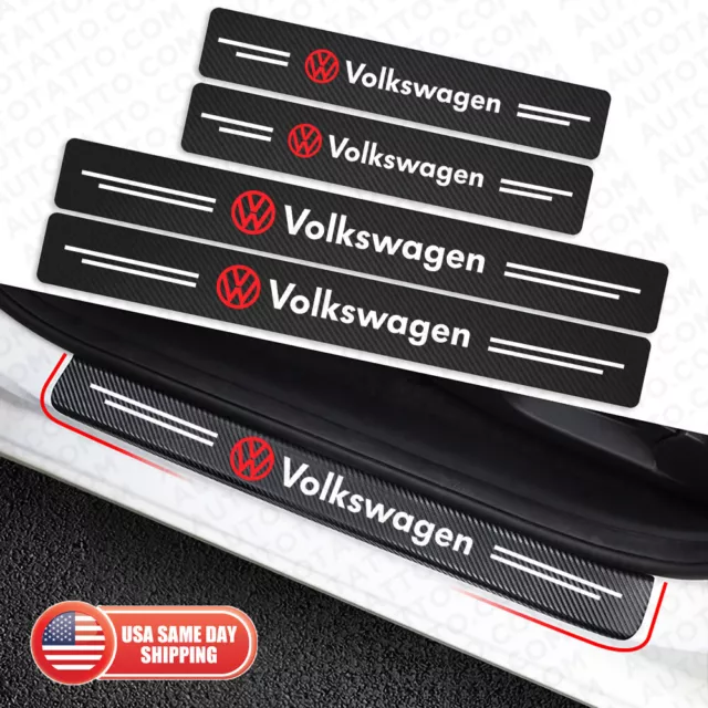 Universal Fit Car Door Plate Sill Scuff Anti Scratch 3D Decal Sticker Protector