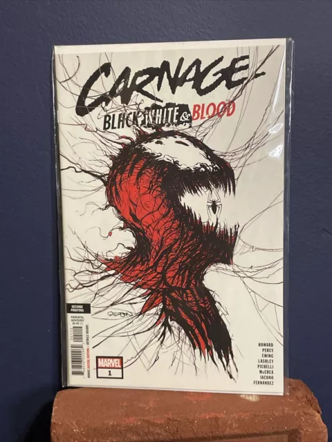 Carnage Black White And Blood #1 2nd Print Gleason Variant 2021 Marvel Comics