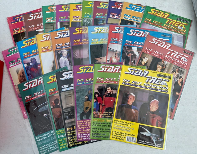 STAR TREK The Next Generation Official Poster Magazine x25 Picard Borg Enterpise