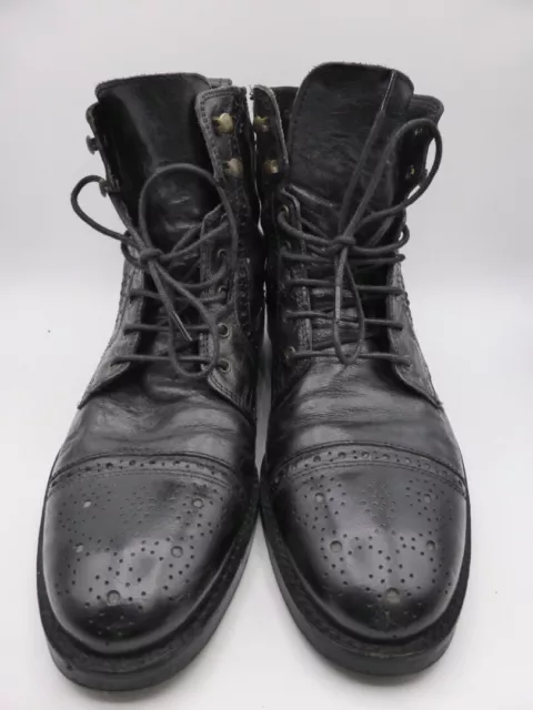 BEN SHERMAN - Men's - Black Leather Brogue Boots - UK Size 6 £9.99 ...