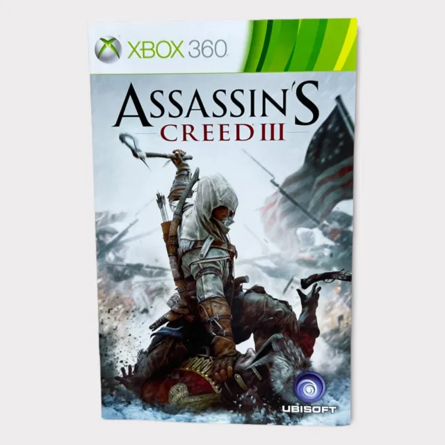 Assassin's Creed III (3) - Microsoft Xbox 360 - Genuine Manual - *Booklet Only*