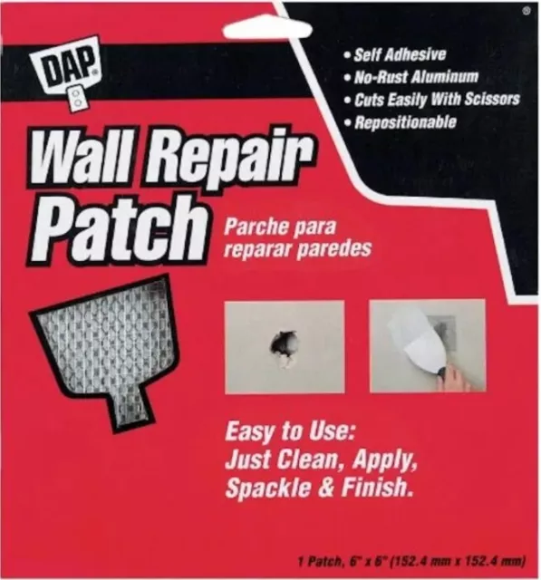 Wall Repair Patch Kit DryWall Hole Repair Patch Ceiling Wall 8"x8" metal DAP