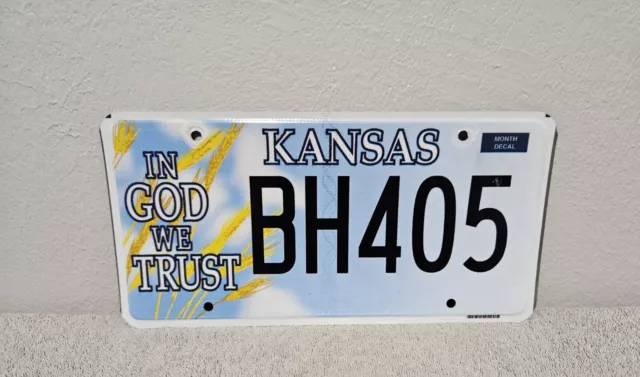 Kansas IN GOD WE TRUST License Plate Expired