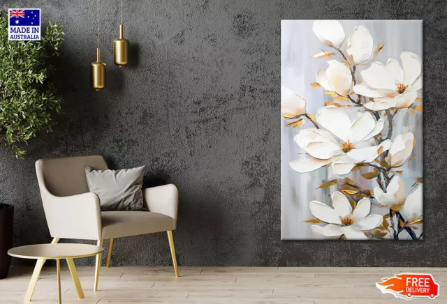 Magnolia Tree with White Flowers Wall Canvas Home Decor Australian Made Quality