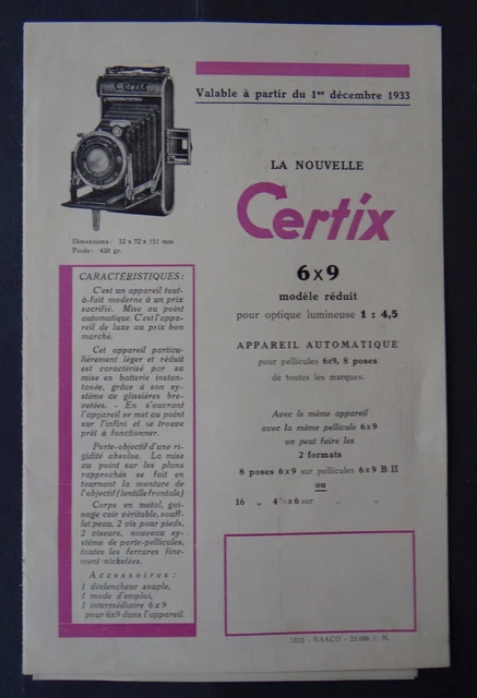 Publicité Papier Originale SEMFLEX – Appareil Photo 1957, Vintage Pub