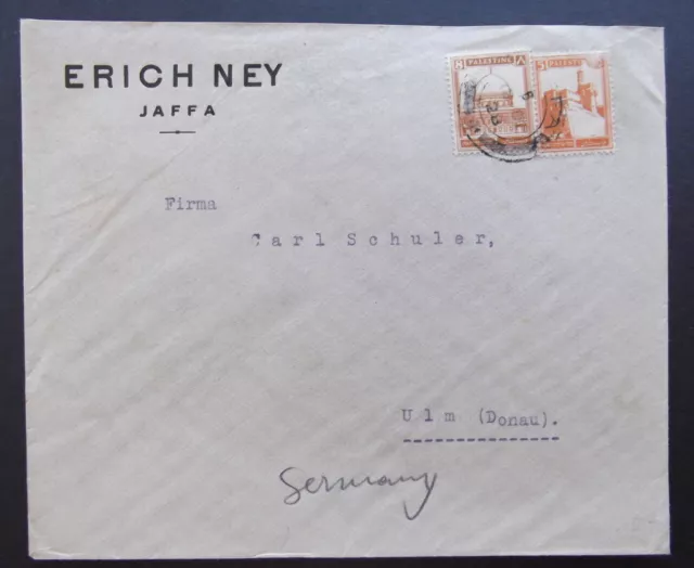 Palestine Cover Jaffa 1928 To Donau Germany