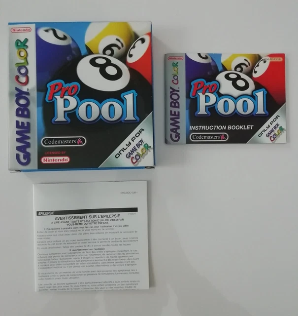 PAS DE JEU Boite + Notice + Doc Jeu rare Gameboy Pro Pool - PAL - TBE