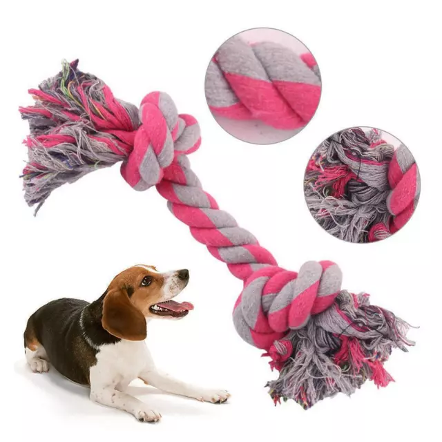 Small Dog Rope Chew Toys Kit Tough Strong Knot Pet Teething Cotton; Puppy D2W5