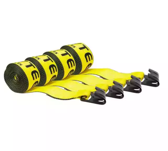 (4 Pack) 4 in. x 40 ft. Winch Strap with Flat Hook