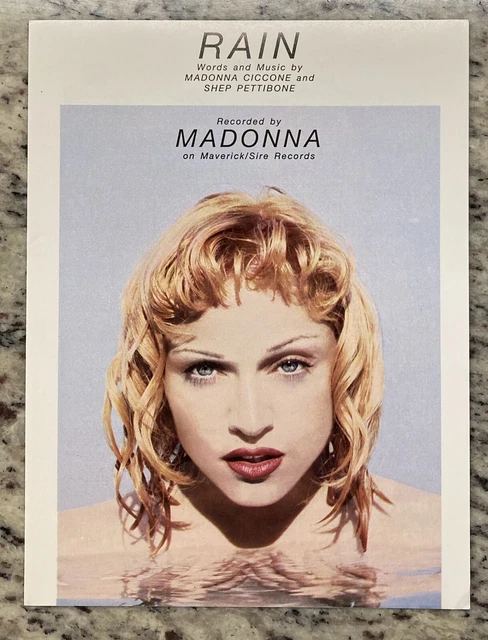 MADONNA RAIN Sheet Music Songbook! USA Edition! Piano Vocal Guitar