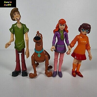 SCOOBY DOO HANNA Barbera Action Figure Dolls x4 Scooby Shaggy Velma ...