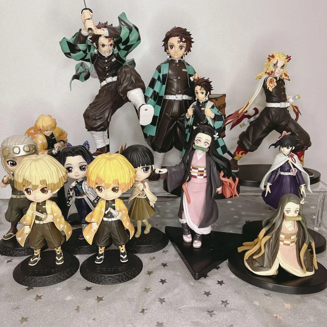 Figurines Demon Slayer Gâteau Topper - 6 Personnages Anime PVC - Déco Anniversaire Enfant