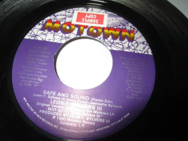 Leon F. Sylvers III – Safe And Sound Motown MOT-2011 Jukebox Vinyl 7inch Single