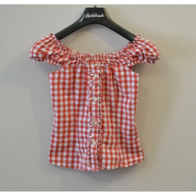 CAMICIA STILE TIROLESE  tg 34 RAGAZZA 11/13 anni