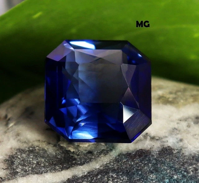 Sans Défaut 19.10 CT Naturel Kashmiri Saphir Bleu Carré AAA+ Desseré Gemme