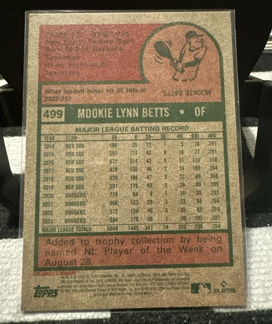 2024 TOPPS HERITAGE Baseball 499 Mookie Betts, Dodgers de Los Angeles