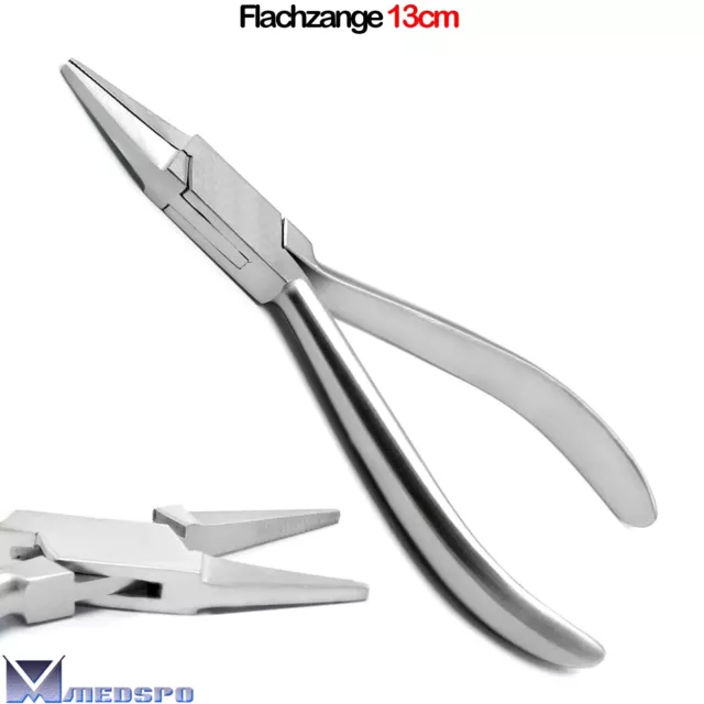 KFO Flachzange gerieft Ligaturen Draht Biege Zange Zahnarzt Utility Dental Plier