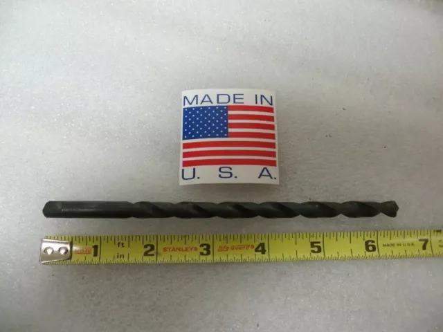 5/16” Straight Shank Taper Length HSS Drill Bit 6-1/2” Long USA New #694M