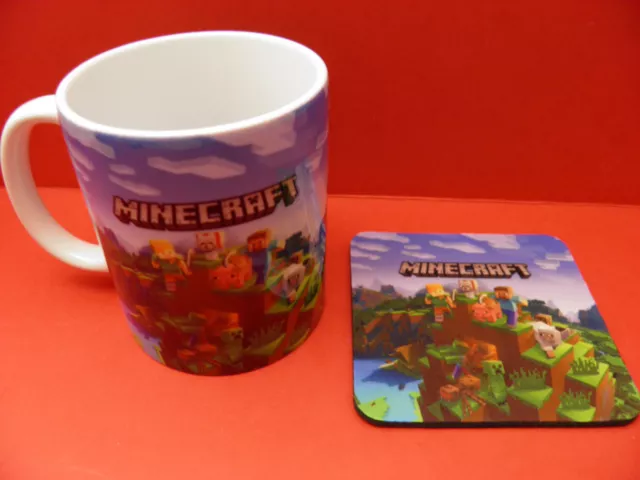 1 x Ceramic 11oz Coffee Mug and Coaster- MINECRAFT your design or ours