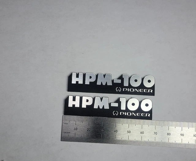 PIONEER HPM100 SPEAKER Badge Emblem Logo Name Plate Pair Custom Made