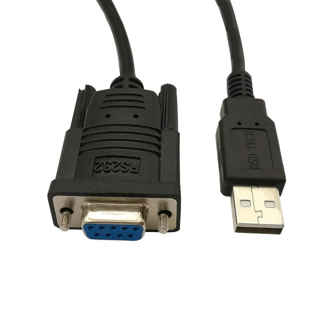 Câble USB Vers Série DB9 Femelle DSD TECH - Puce FTDI FT232RL - Compatible Windows, MacOS, Linux - 1.8m