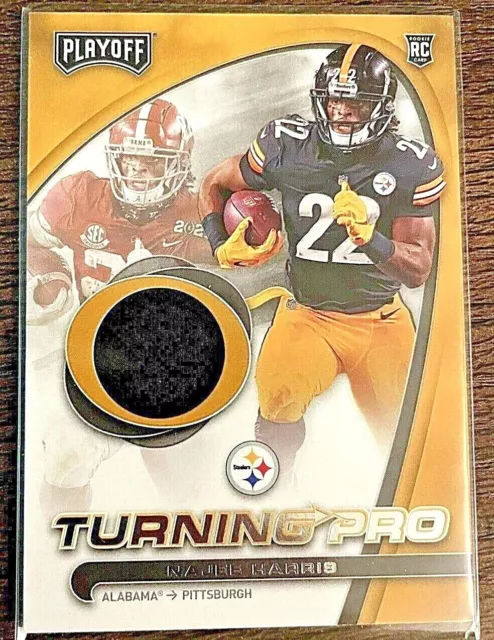 NAJEE HARRIS ROOKIE 2021 Playoff  RC Patch Relic Turning Pro RC #TP-NHA Steelers