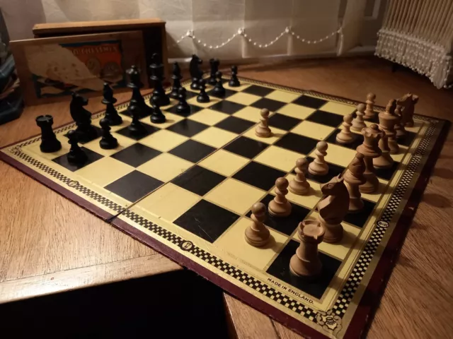 Old TSL CHESS SET with Wooden Pieces