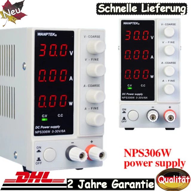 Alimentatore digitale da laboratorio 0-30 V 0-6 A alimentatore switch DC 220 V NPS306W