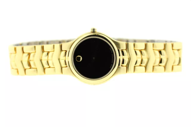 Movado 88 A1 823 Yellow Plated Stainless Steel Ladies Wrist Watch
