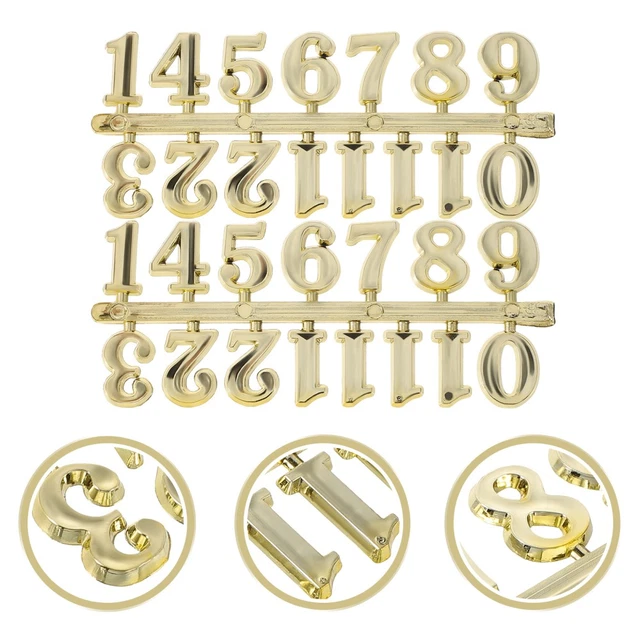 Lot De 5 Sets De Chiffres Arabes Pour Horloge DIY - Plastique, Hauteur 2cm, Pour Remplacer Ou Décorer - 7