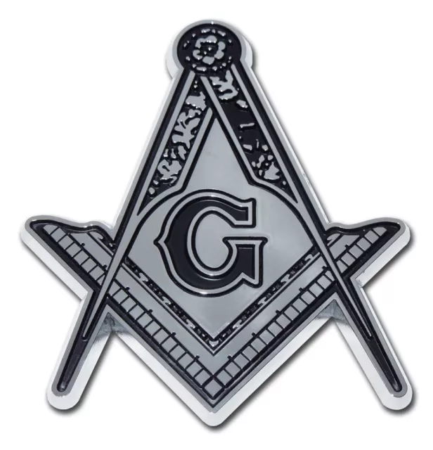 Masonic Mason Free Masonry Chrome Car Adhesive Auto Emblem With Detail